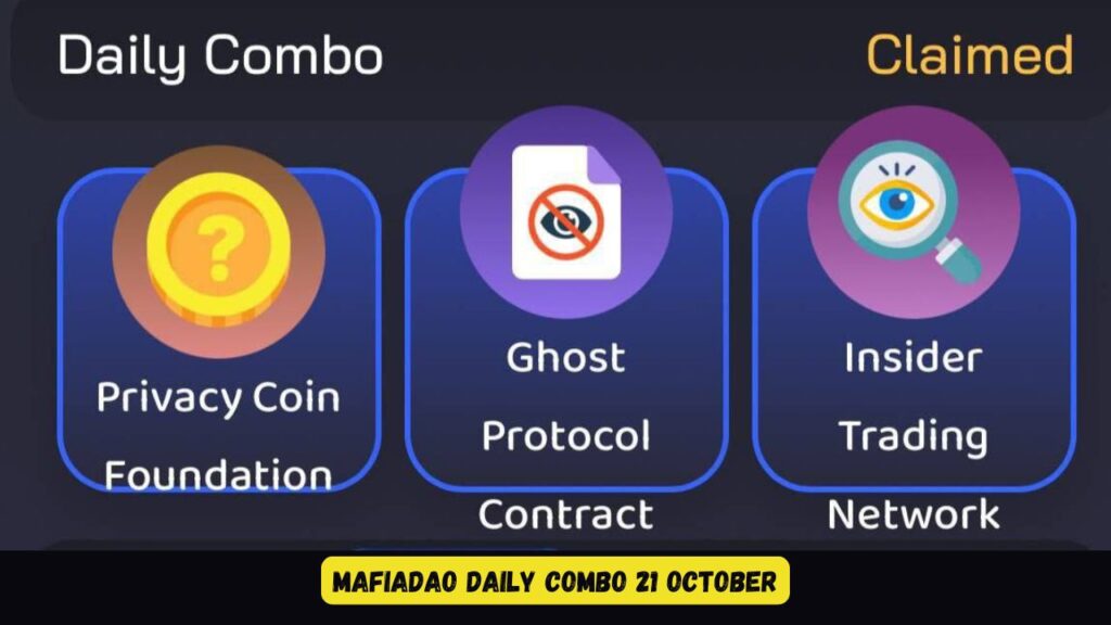 MafiaDAO Daily combo 21 October