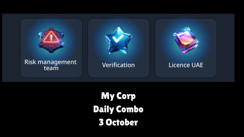 My Corp Daily Combo 3 October