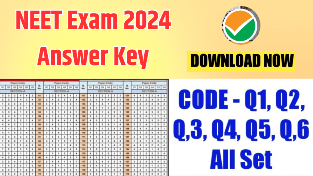 NEET EXAM Answer Key Download 