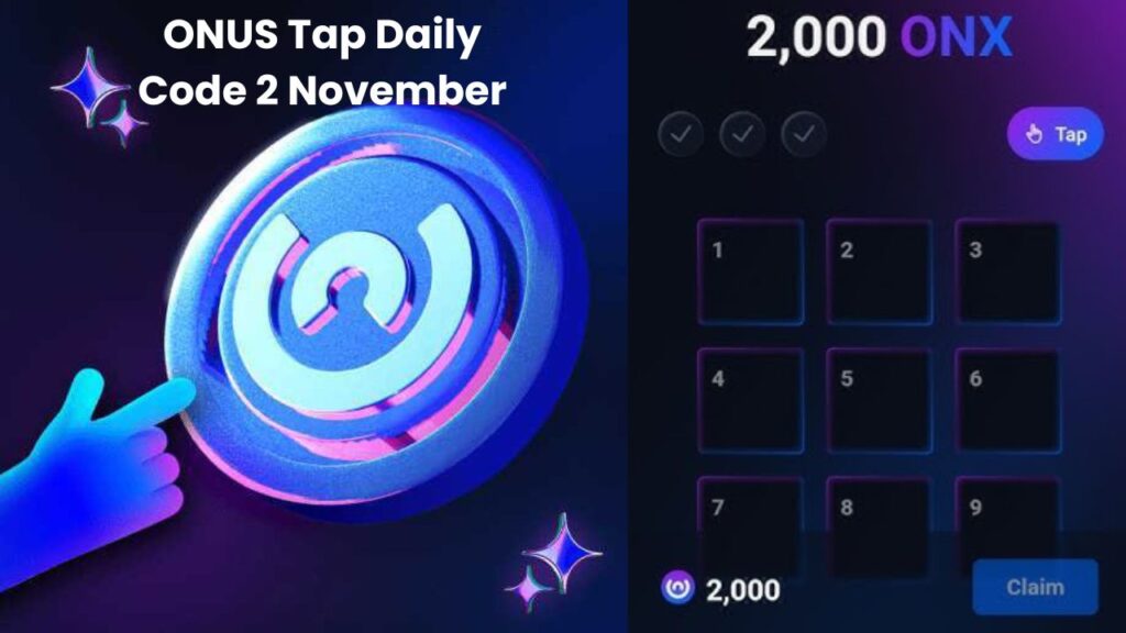 ONUS Tap Daily Code 2 November