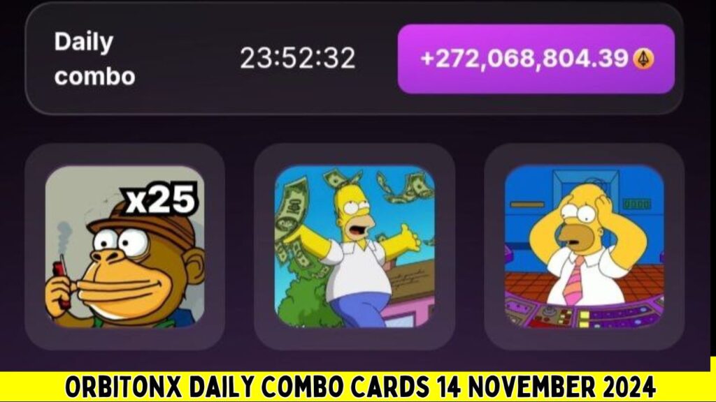 OrbiTonX Daily Combo Cards 14 November 2024