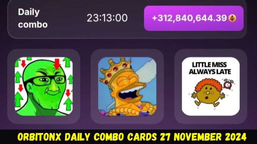 OrbiTonX Daily Combo Cards 27 November 2024