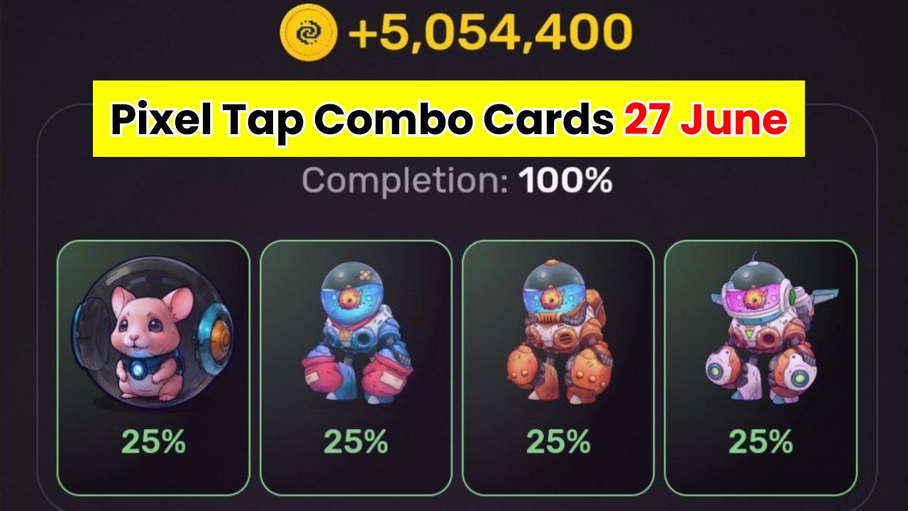 Pixel Tap Combo Cards 27 June