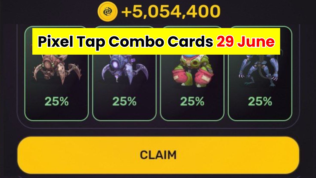 Pixel Tap Combo Cards 29 June