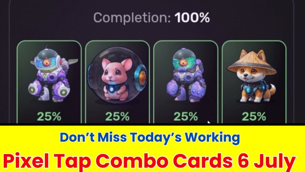 Pixel Tap Combo Cards 6 July