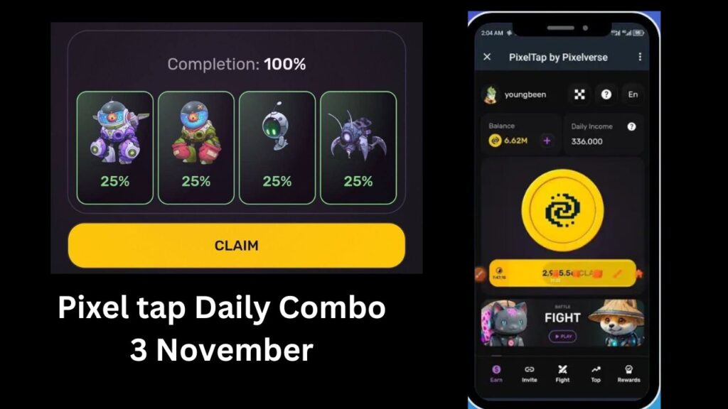 Pixel tap Daily Combo 3 November