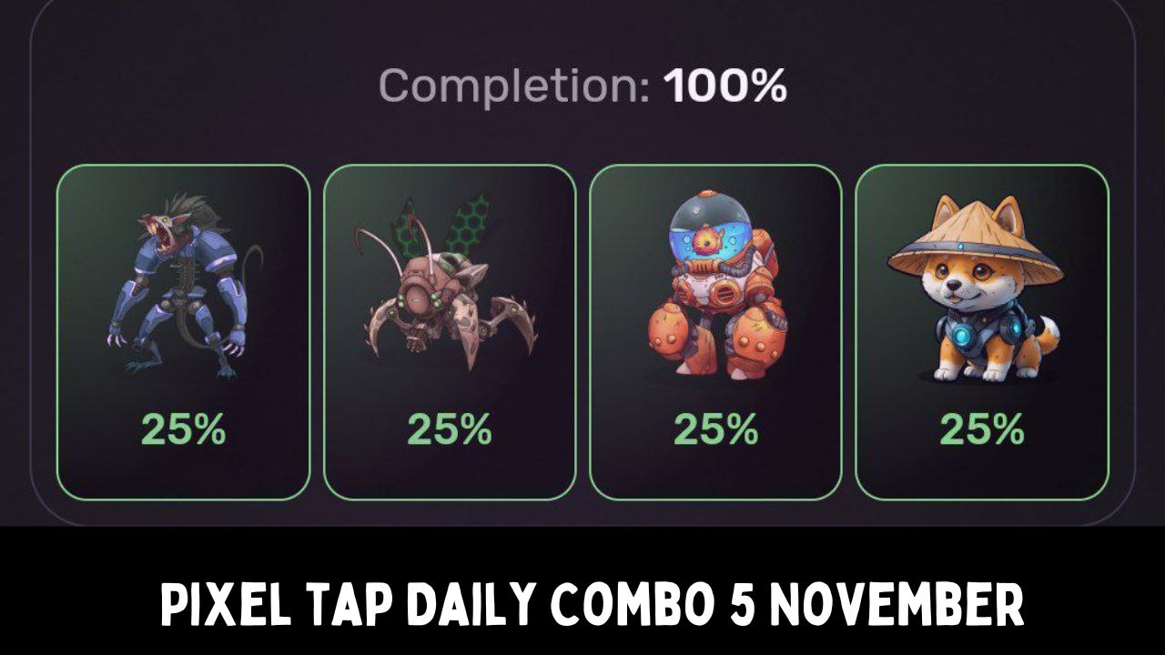 Pixel tap Daily Combo 5 November