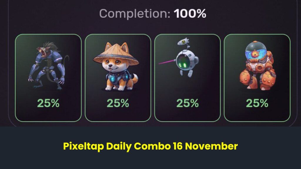 Pixeltap Daily Combo 16 November