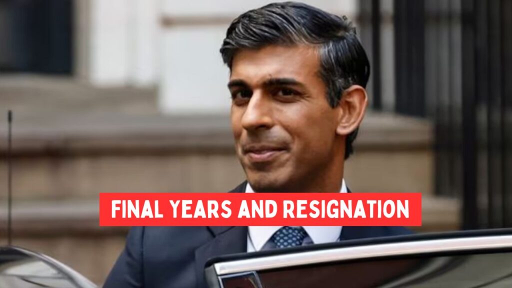 Rishi Sunak Final Years and Resignation