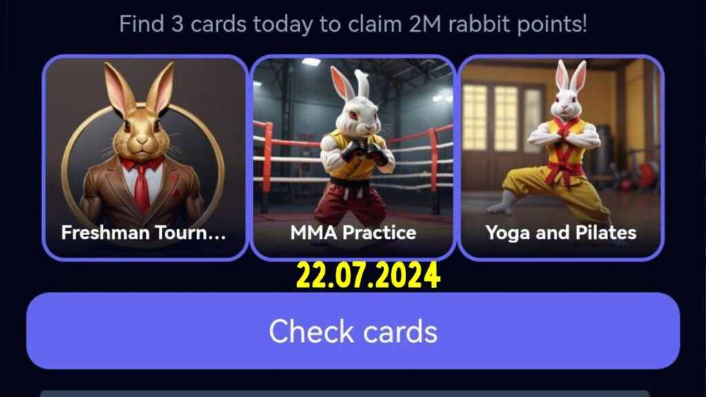 RockyRabbit Daily Combo Card 22 July