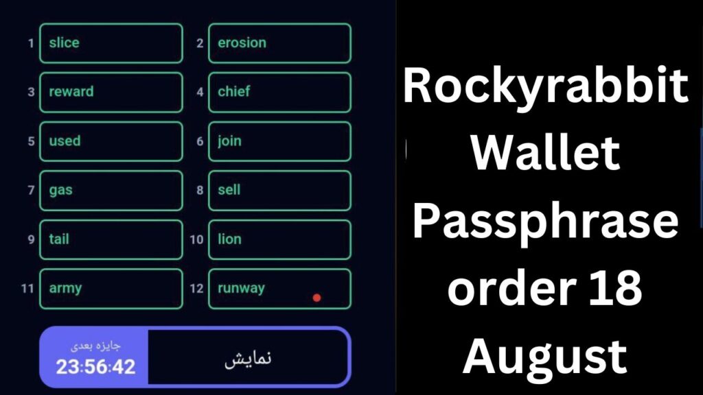 Rockyrabbit Wallet Passphrase order 18 August