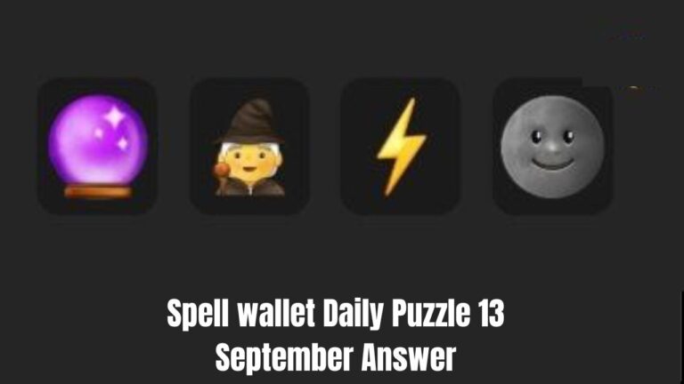 Spell wallet Daily Puzzle 13 September Answer