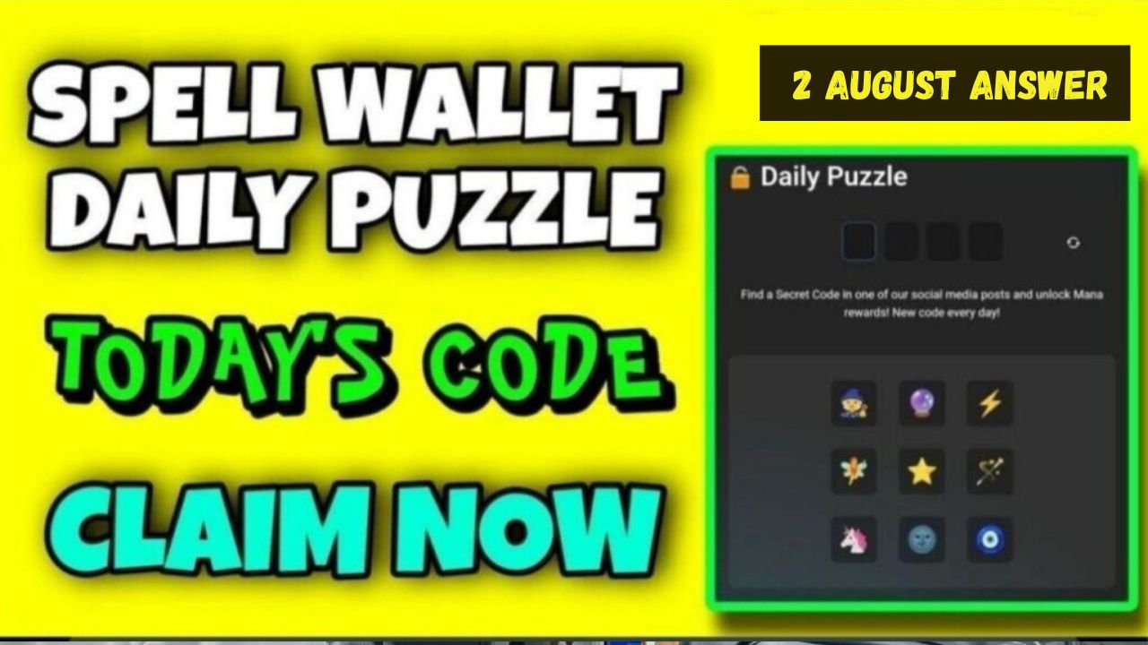 Spell wallet Daily Puzzle 2 August Answer