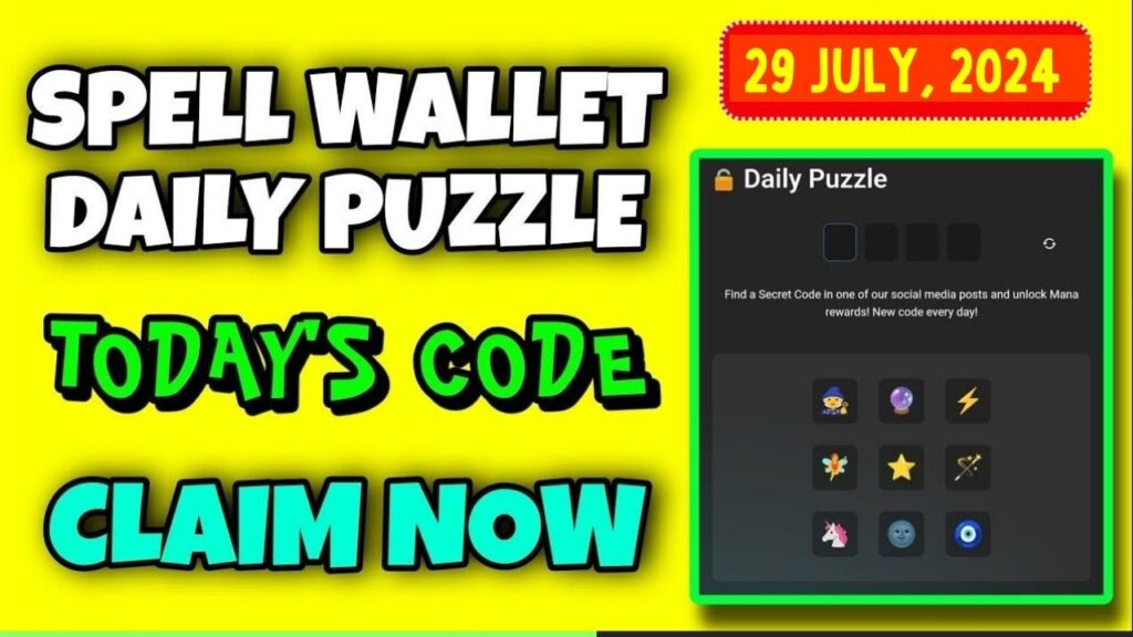 Spell wallet Daily Puzzle 29 July Answer