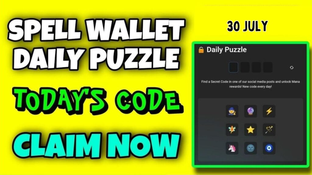 Spell wallet Daily Puzzle 30 July Answer