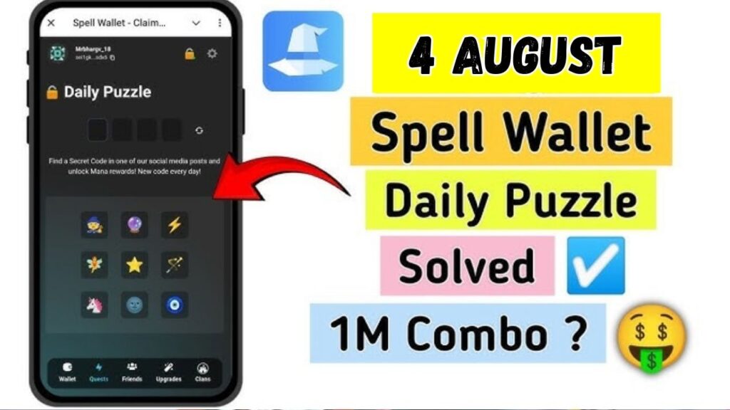 Spell wallet Daily Puzzle 4 August Answer