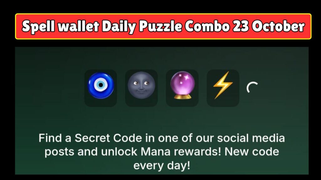 Spell wallet Daily Puzzle Combo 23 October