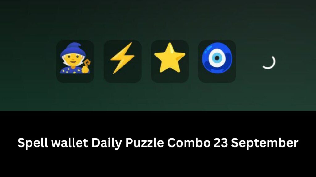 Spell wallet Daily Puzzle Combo 23 September