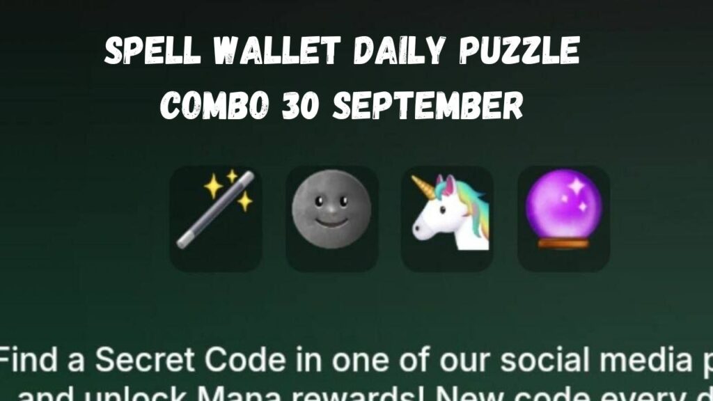 Spell wallet Daily Puzzle Combo 30 September