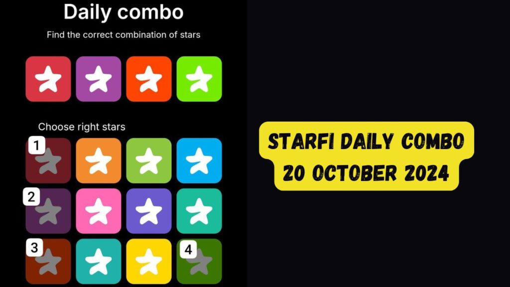 StarFi Daily Combo 20 October 2024