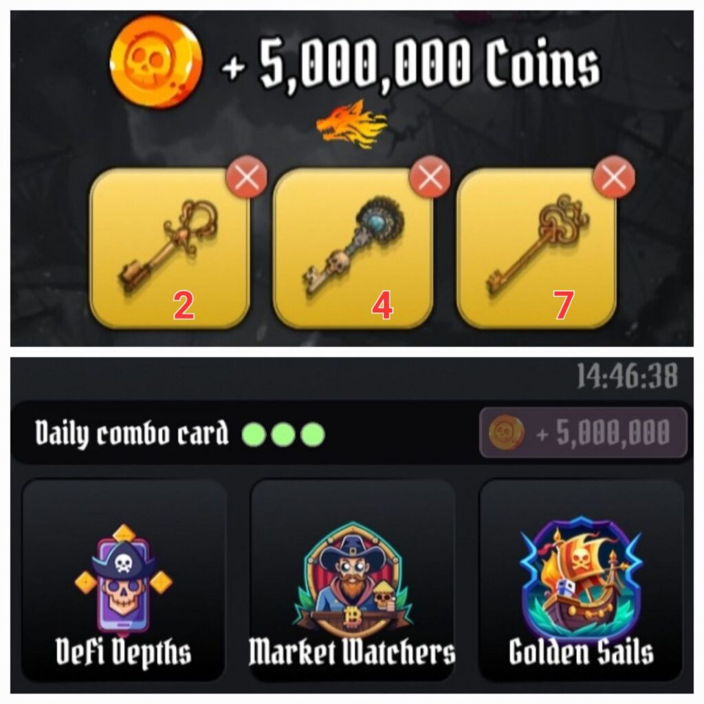 TON Pirate Kings Daily Combo 11 October