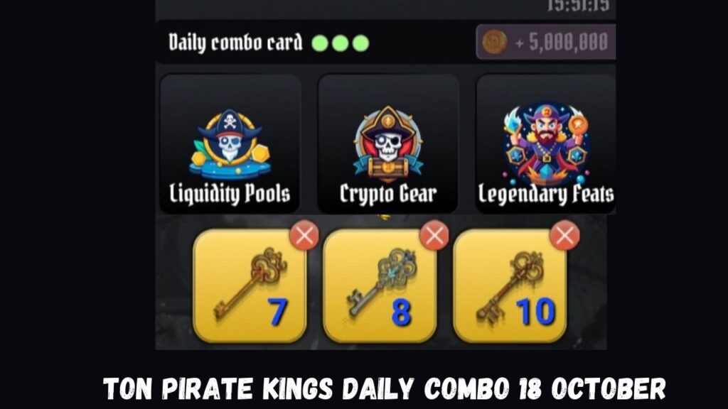 TON Pirate Kings Daily Combo 18 October