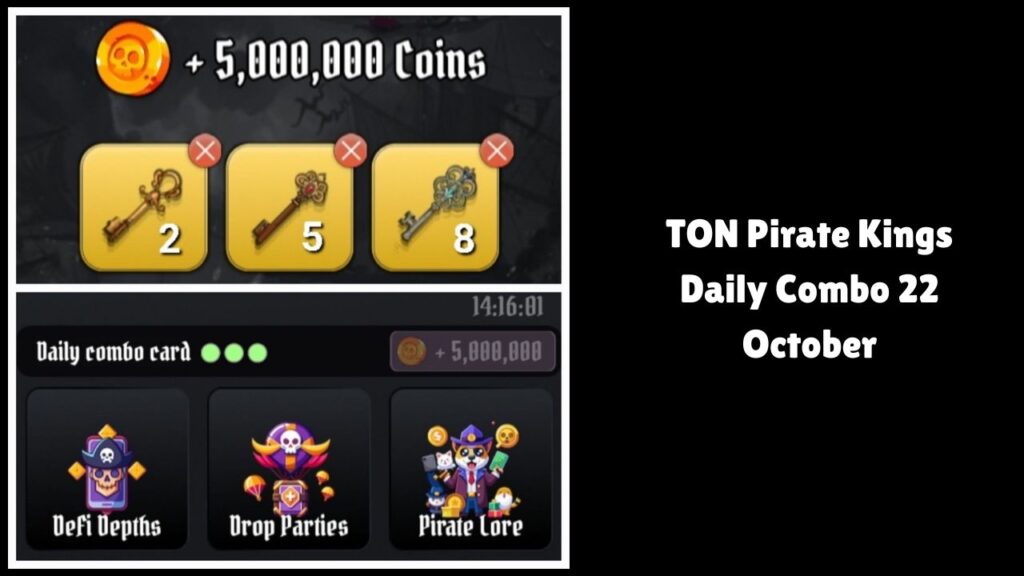 TON Pirate Kings Daily Combo 22 October