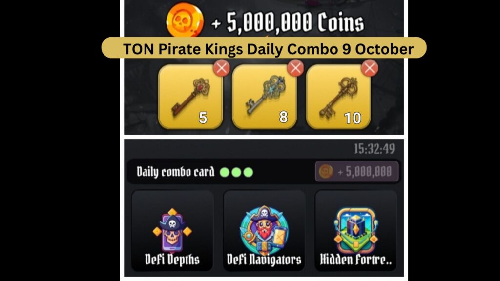 TON Pirate Kings Daily Combo 9 October