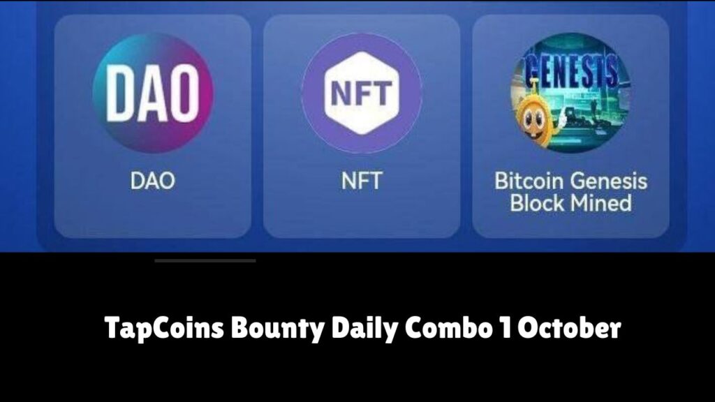 TapCoins Bounty Daily Combo 1 October