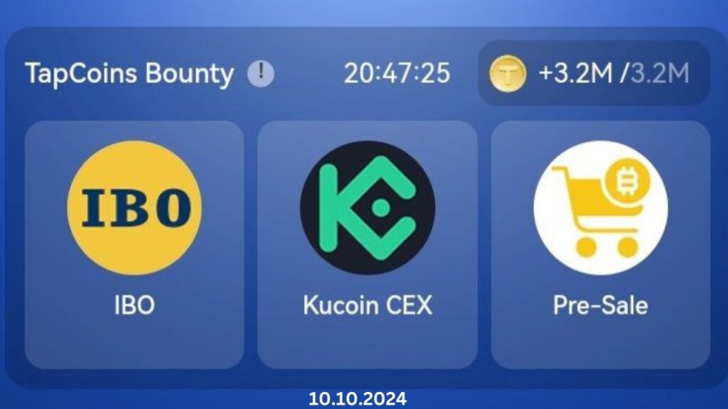 TapCoins Daily Combo 10 October