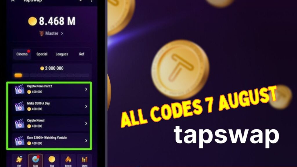 Tapswap All Codes 7 August