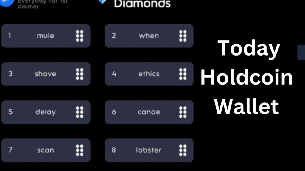  Today Holdcoin Wallet