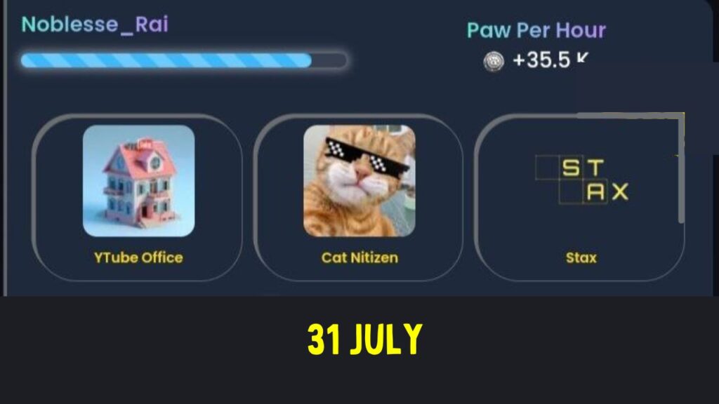 Today Working CatIdPaw 31 July Combo