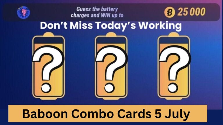 Today’s Working Baboon Combo Cards 5 July