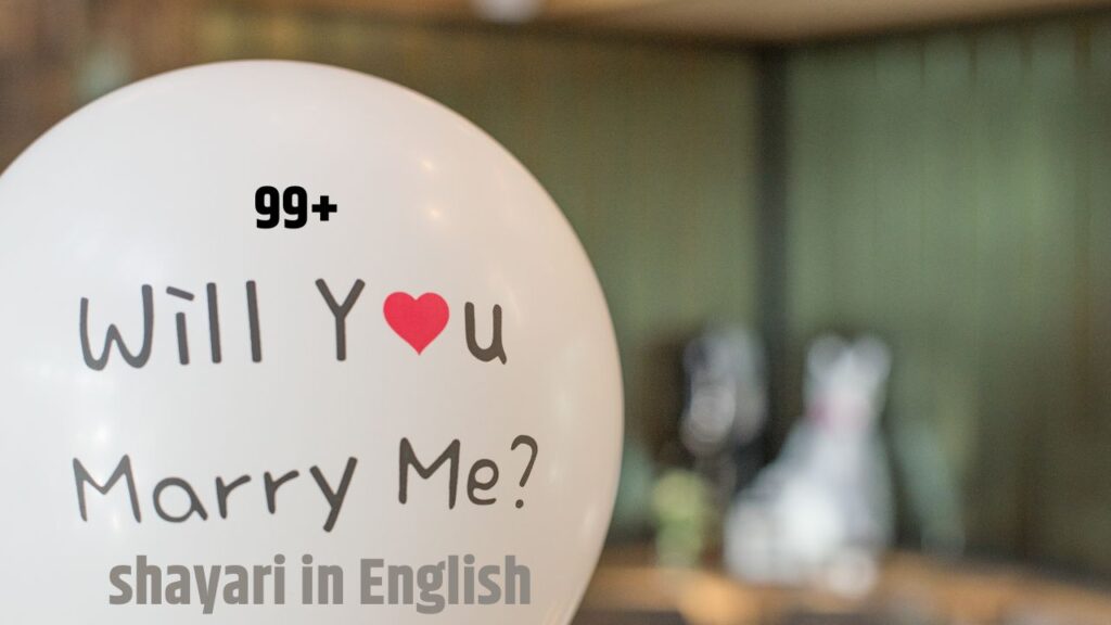 Will u marry me shayari in English