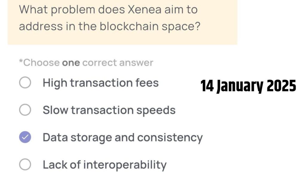 Xenea Wallet Todays Quiz Answer 14 January