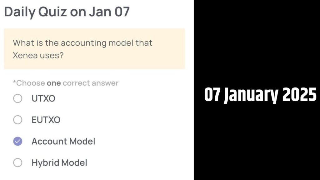 Xenea Wallet Todays Quiz Answer 7 January