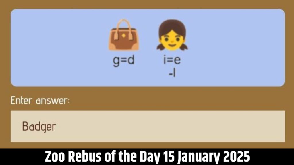 Zoo Rebus of the Day 15 January 2025