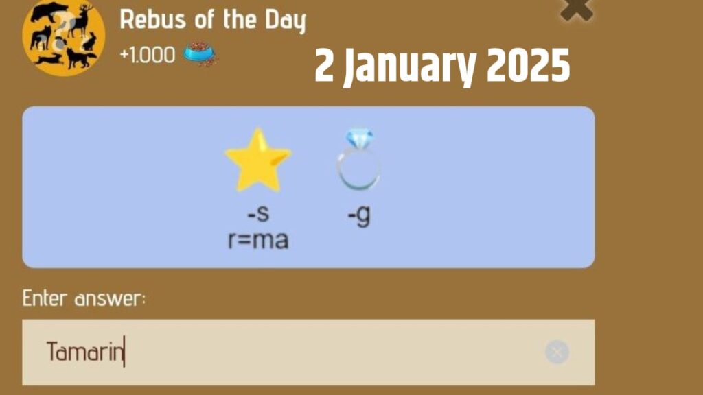 Zoo Rebus of the Day 2 January 2025