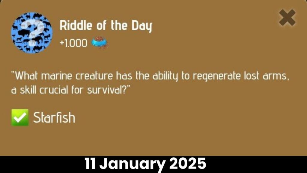 Zoo Riddle of the Day 11 January 2025