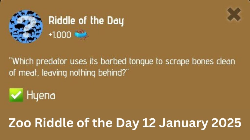 Zoo Riddle of the Day 12 January 2025