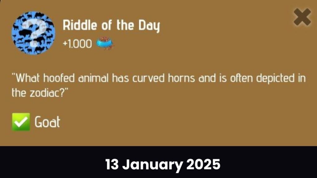 Zoo Riddle of the Day 13 January 2025