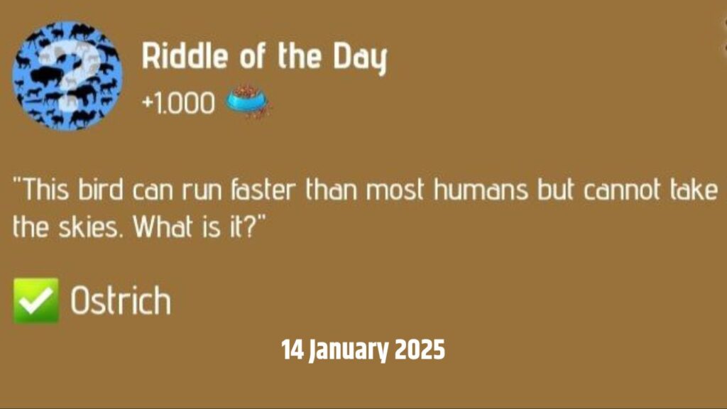 Zoo Riddle of the Day 14 January 2025