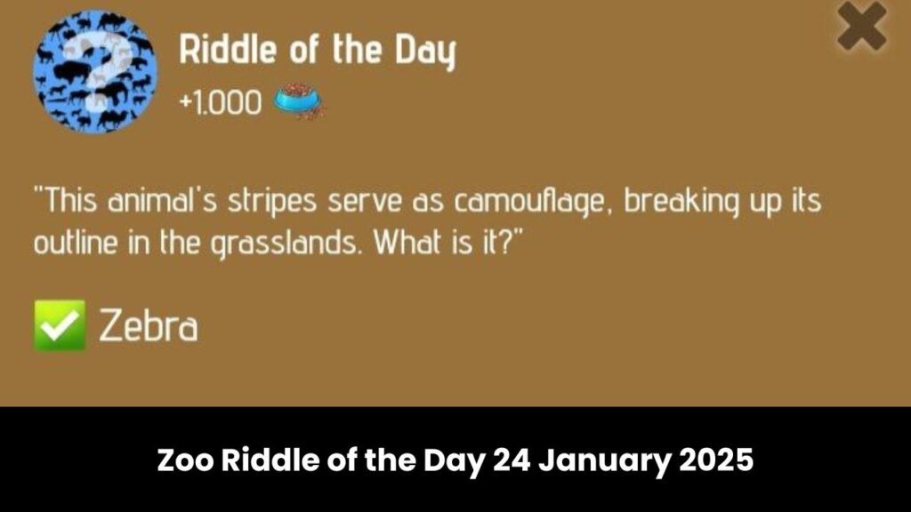 Zoo Riddle of the Day 24 January 2025