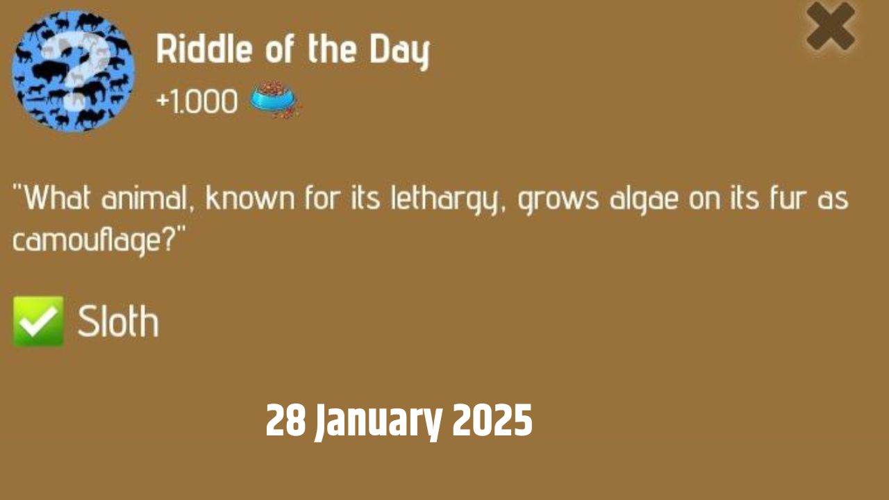 Zoo Riddle of the Day 28 January 2025