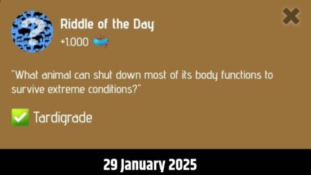 Zoo Riddle of the Day 29 January 2025